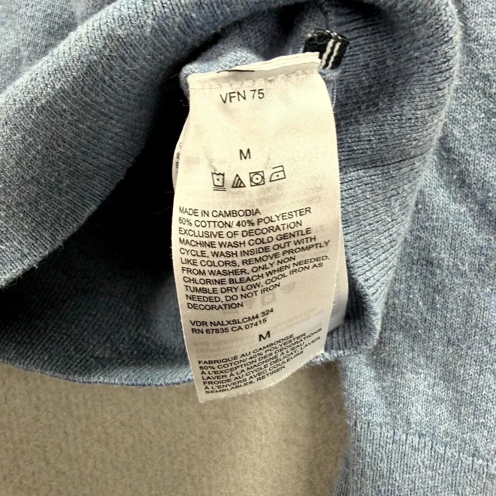 Nautica NavTech Quarter-Zip Sweater Mens Medium Light Blue Preppy Sweatshirt